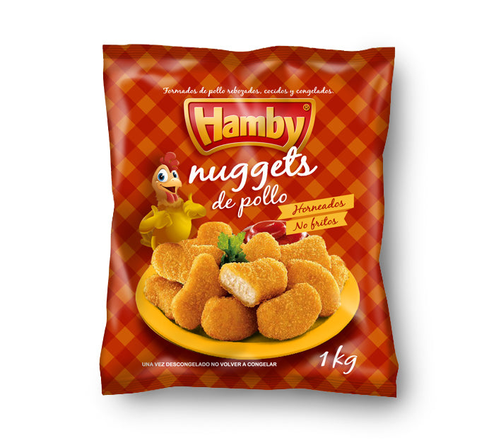 Nuggets de pollo Hamby en bolsa de 2,5 kg.